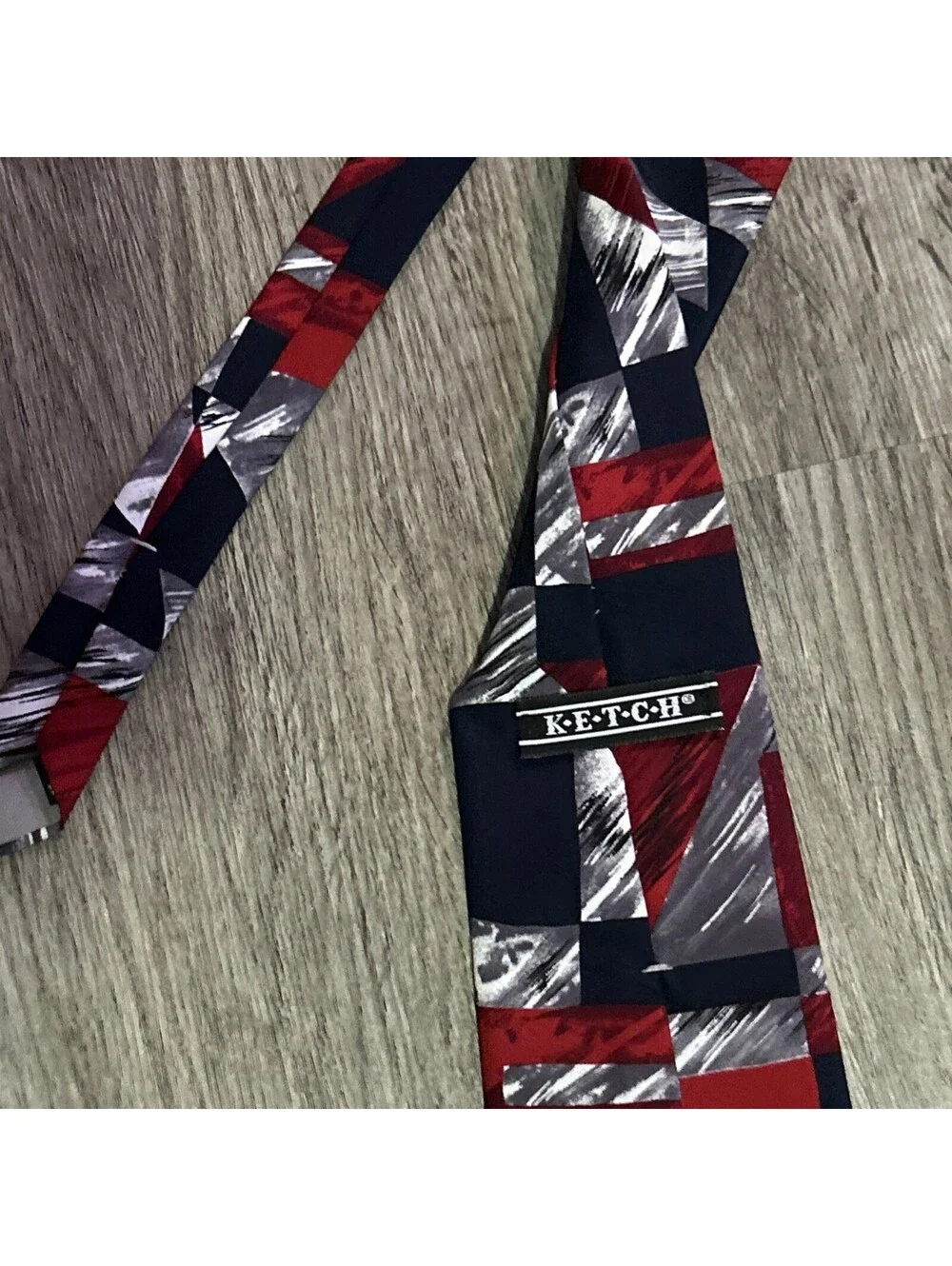 Ketch Men's Tie Abstract Necktie